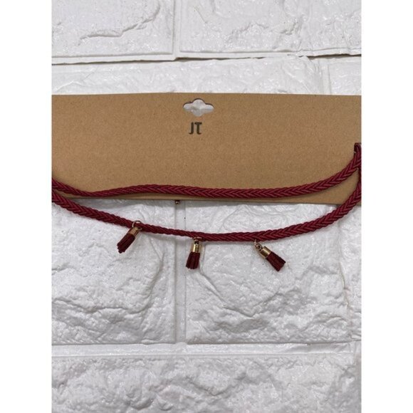 JT Choker Necklace Women’s Burgundy - Picture 2 of 7